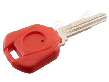 Producto genérico - Llave fija color rojo con hueco para transponder para motocicletas Honda, con espadín guía derecha